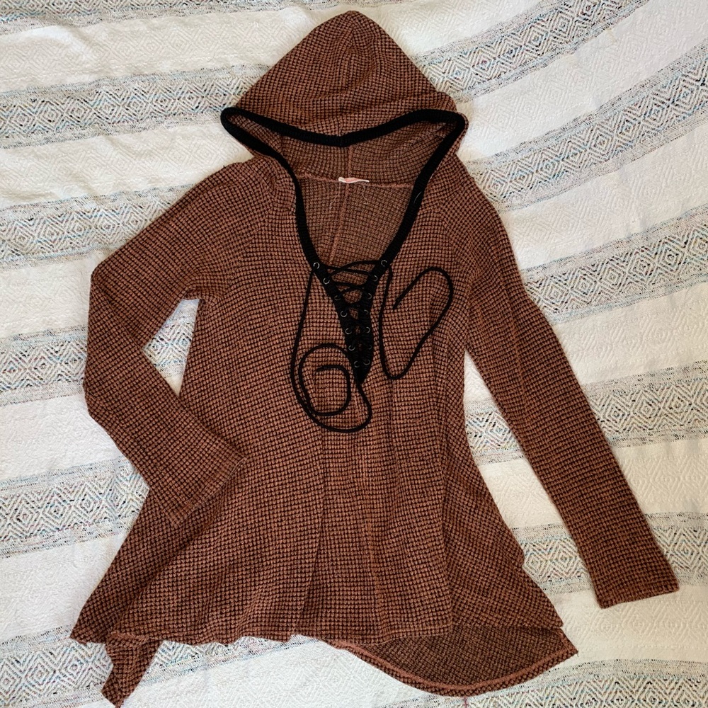 Burnt Orange Hooded Sweater